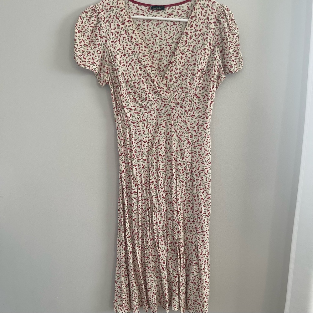 Loco Lindo 40s Style Cherry Dress. Super silky!